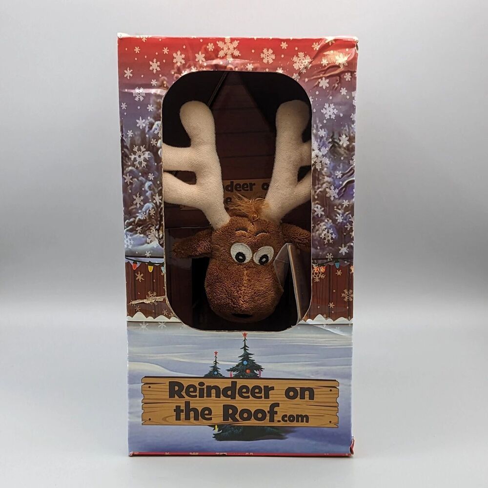 Reindeer on the Roof.com Plush Christmas Holiday Toy w/ Book NEW